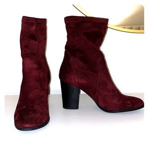Maroon sock booties!